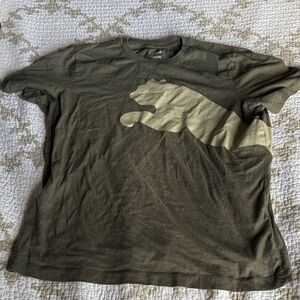 PUMA Olive Green Graphic T-Shirt